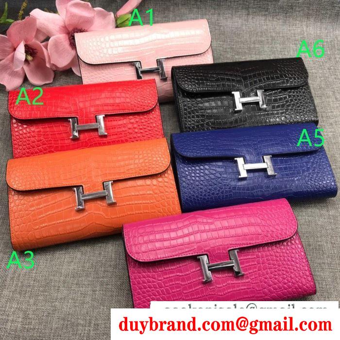 HERMES エルメス レディース ロングウォレット ファッションの最先端コレクション コンスタンス 6色可選 コピー 最安値