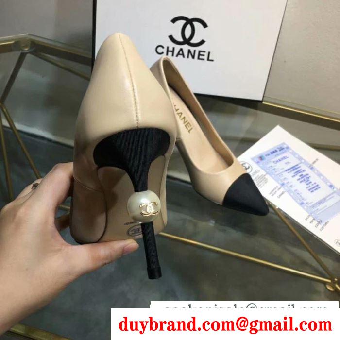  レディース パンプス 今季での最新ファッショントレンド！コピー chanel icon アイコン ３色可選 通勤通学 最低価格