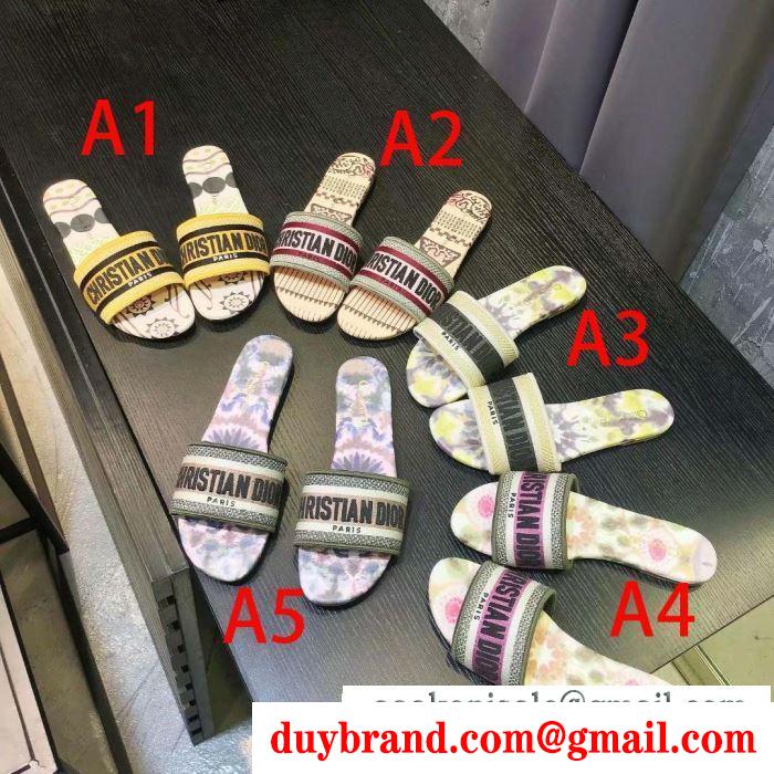 Dior ディオール レディース サンダル 日本もまだ未入荷アイテム！先行入荷！コピー dway ５色可選 日常 コーデ kcq209ekl_s21h