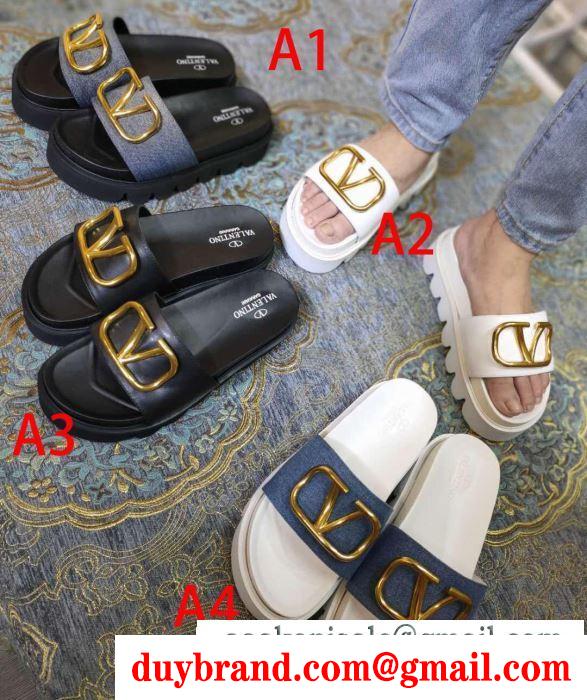 VALENTINO ヴァレンティノ シューズ レディース 絶対に欲しい大人気アイテム ４色可選 コピー カジュアル vロゴ 品質保証