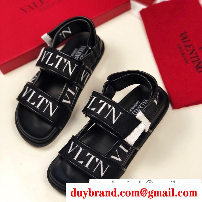 ヴァレンティノ サンダル レディース 今季で一番入手困難の限定アイテム コピー valentino vltn ブルー ブラック 最低価格