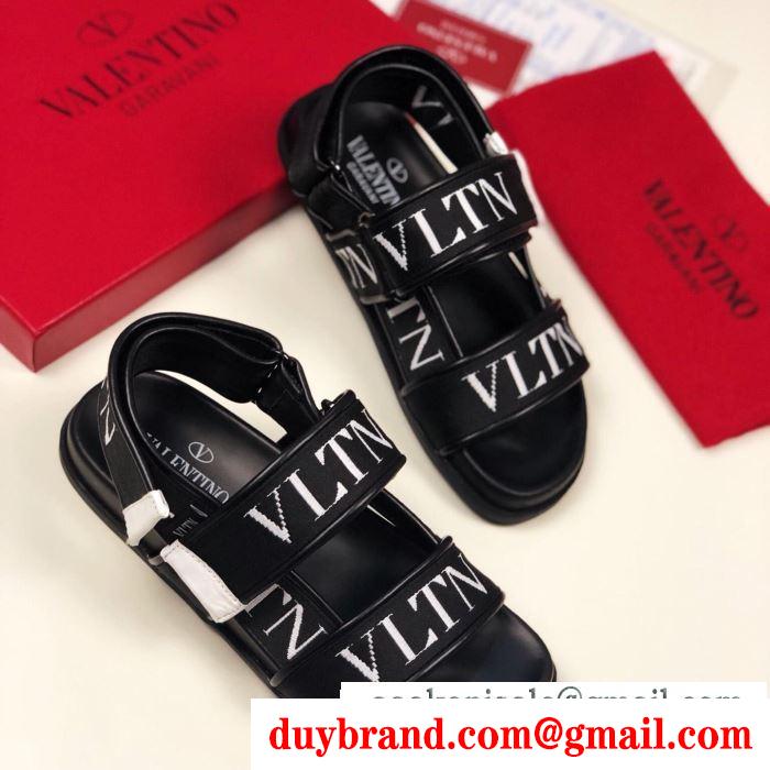 ヴァレンティノ サンダル レディース 今季で一番入手困難の限定アイテム コピー valentino vltn ブルー ブラック 最低価格