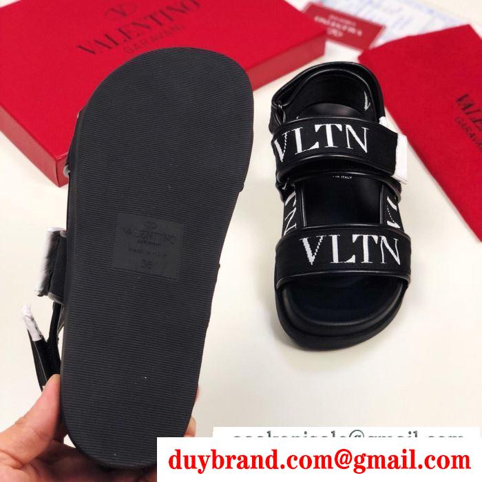 ヴァレンティノ サンダル レディース 今季で一番入手困難の限定アイテム コピー valentino vltn ブルー ブラック 最低価格