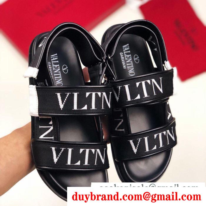 ヴァレンティノ サンダル レディース 今季で一番入手困難の限定アイテム コピー valentino vltn ブルー ブラック 最低価格