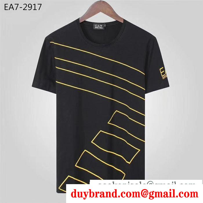 今年らしい着こなし  アルマーニ ARMANI  2019SS新ブーム  半袖Tシャツ キレイ色チェック春夏