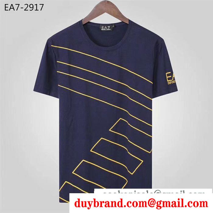 今年らしい着こなし  アルマーニ ARMANI  2019SS新ブーム  半袖Tシャツ キレイ色チェック春夏
