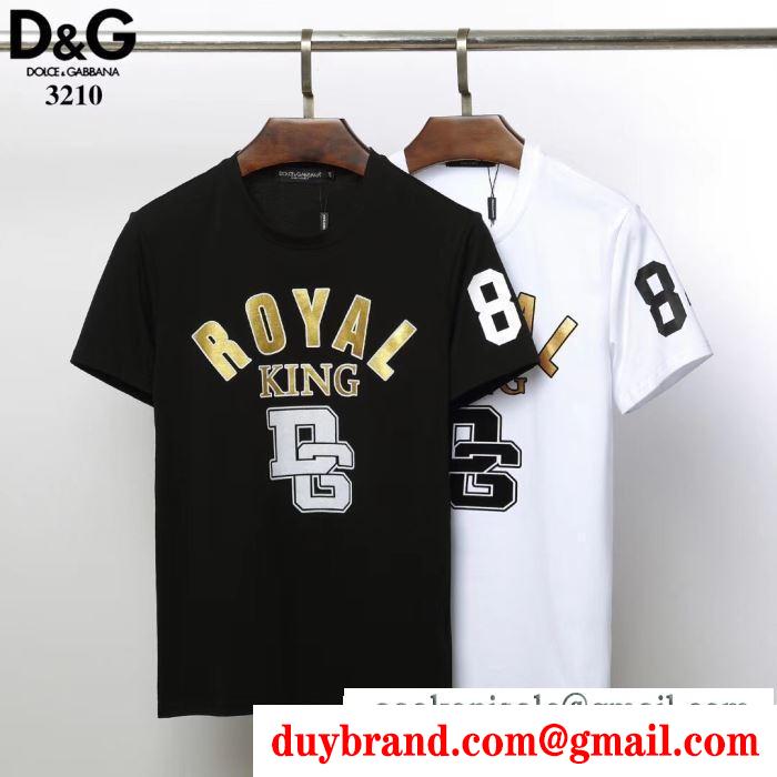 2019SSのファッション  ドルチェ＆ガッバーナ DOLCE & GABBANA  半袖Tシャツ 着回し力抜群のシンプル