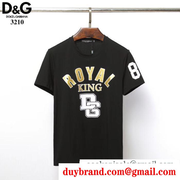 2019SSのファッション  ドルチェ＆ガッバーナ DOLCE & GABBANA  半袖Tシャツ 着回し力抜群のシンプル