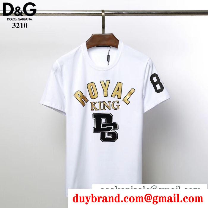 2019SSのファッション  ドルチェ＆ガッバーナ DOLCE & GABBANA  半袖Tシャツ 着回し力抜群のシンプル