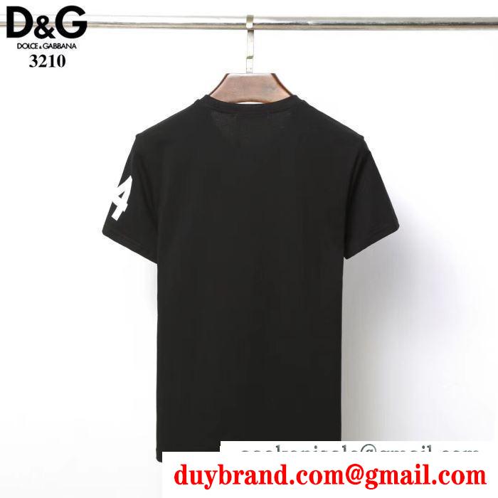 2019SSのファッション  ドルチェ＆ガッバーナ DOLCE & GABBANA  半袖Tシャツ 着回し力抜群のシンプル