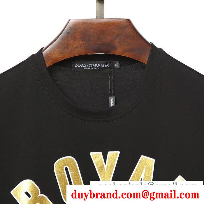 2019SSのファッション  ドルチェ＆ガッバーナ DOLCE & GABBANA  半袖Tシャツ 着回し力抜群のシンプル