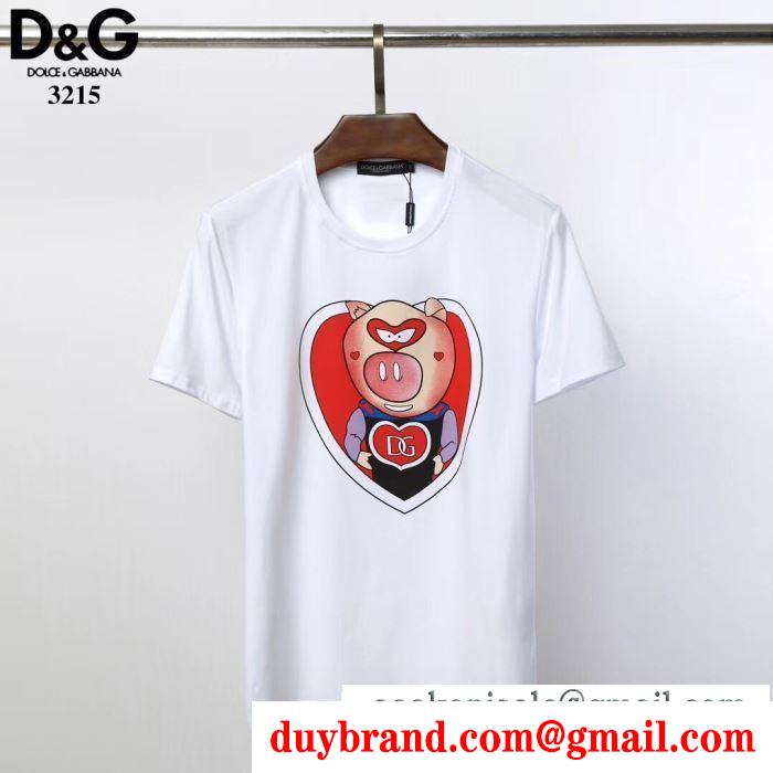 ドルチェ＆ガッバーナ DOLCE & GABBANA  2019SSトレンドのチェック  お目立ち度の高い新品  半袖Tシャツ