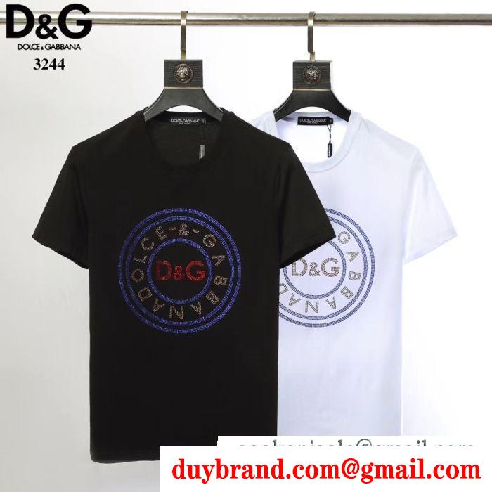 ドルチェ＆ガッバーナ DOLCE & GABBANA  2019人気新色が登場  半袖Tシャツ 春夏の爽やかなスタイル