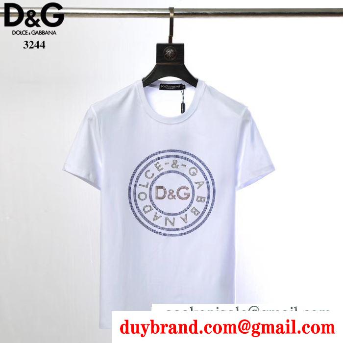 ドルチェ＆ガッバーナ DOLCE & GABBANA  2019人気新色が登場  半袖Tシャツ 春夏の爽やかなスタイル