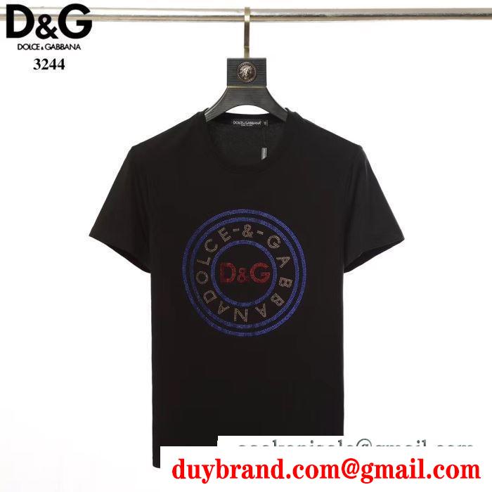 ドルチェ＆ガッバーナ DOLCE & GABBANA  2019人気新色が登場  半袖Tシャツ 春夏の爽やかなスタイル