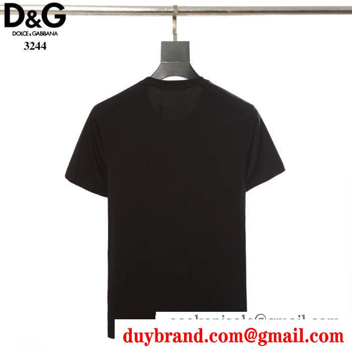 ドルチェ＆ガッバーナ DOLCE & GABBANA  2019人気新色が登場  半袖Tシャツ 春夏の爽やかなスタイル