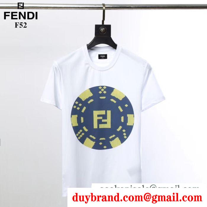 2019春夏流行する  フェンディ FENDI  リラックスした雰囲気に  半袖Tシャツ ファッションに新しい色