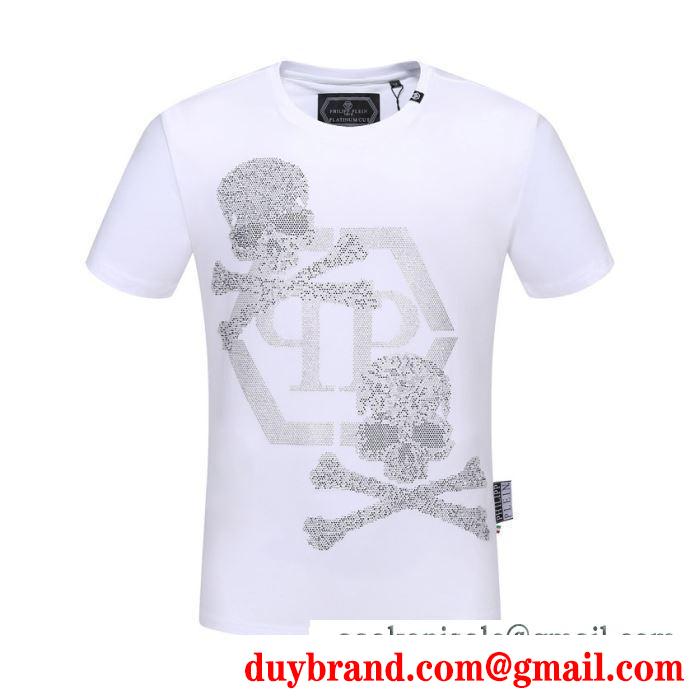 フィリッププレイン PHILIPP PLEIN  半袖Tシャツ 2019春新色コスメ人気ブランド  抜け感のあるスタイルが完成
