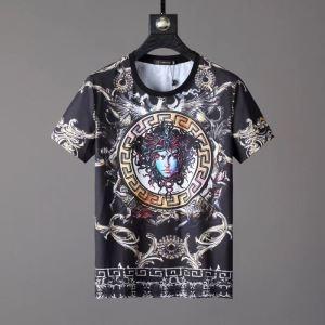 2019SS Thời trang Trang phục thông thường Versace Versa Sleeve T -shirt_ Versace Versa_ Thương hiệu giá rẻ 
