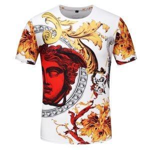 Versace Versa 2019 Xu hướng mùa xuân / Mùa hè Tay áo ngắn T -Shirt Kiểm tra xu hướng của mùa t -shirt mùa