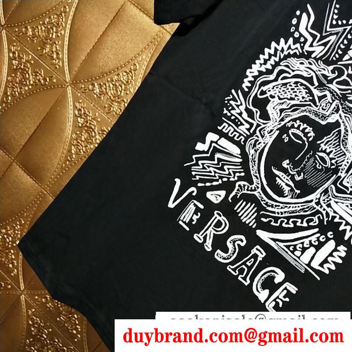 2019春夏の流行ファッション  セレブも夢中ブランド新作  ヴェルサーチ VERSA 半袖Tシャツ