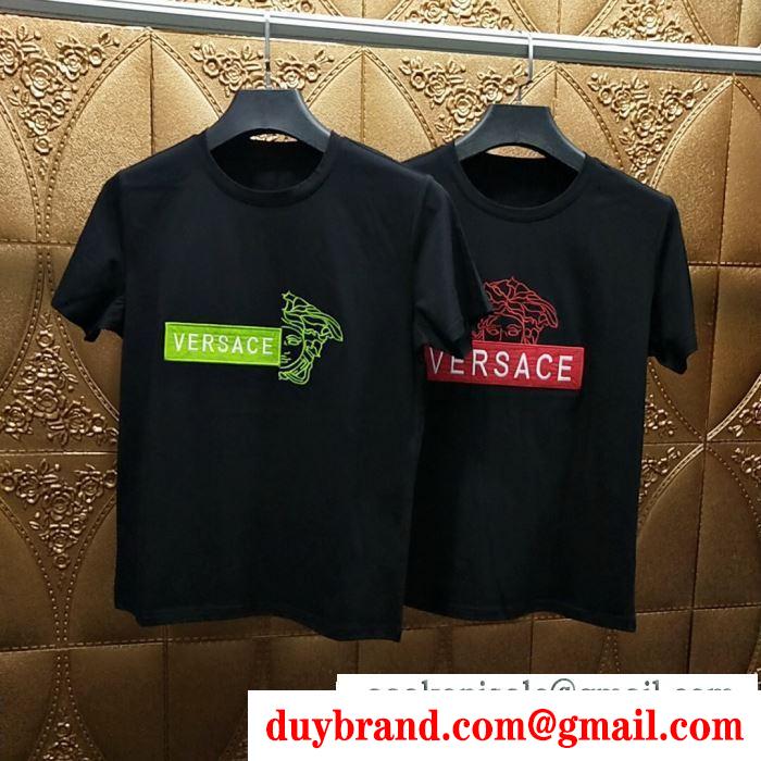 2019春夏流行する  ヴェルサーチ VERSA   リラックスした雰囲気に  半袖Tシャツ ファッションに新しい色