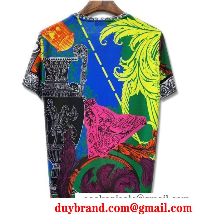2019春夏トレンドmàu sắc  半袖Tシャツ  ヴェルサーチ VERSA  スタイルアップ見えなシンプル