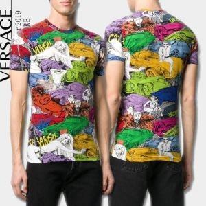 Tiếp tục hợp thời trang Vers và Versa Short Sleeve t -shirt 2019 Mùa xuân / Mùa hè _ Versace Versa_ Thương hiệu giá rẻ (Lớp lớn nhất của )