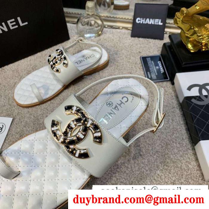  レディース サンダル 今季で一番流行っているアイテム コピー chanel matelasse マトラッセ ホワイト 最低価格
