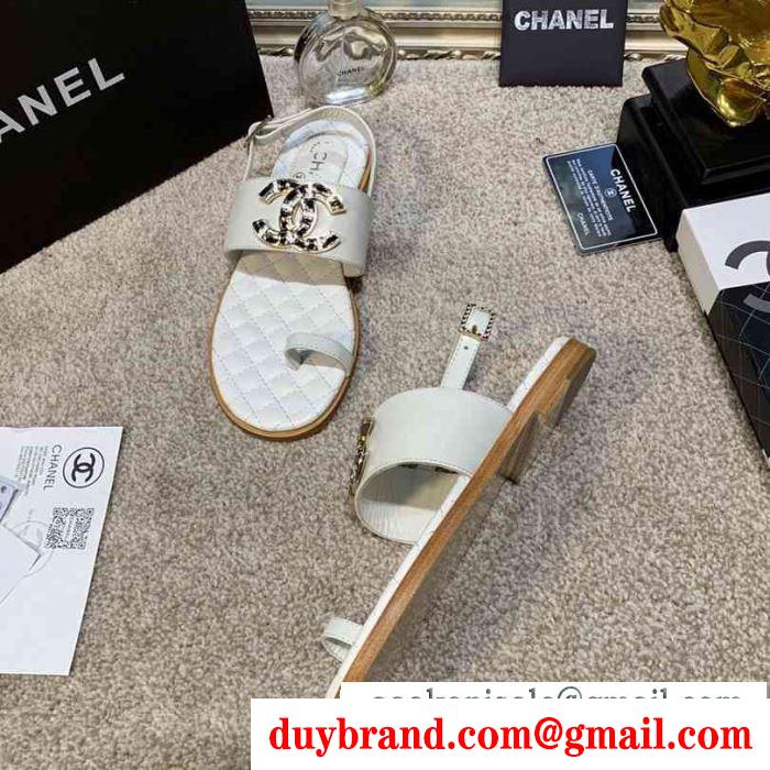  レディース サンダル 今季で一番流行っているアイテム コピー chanel matelasse マトラッセ ホワイト 最低価格