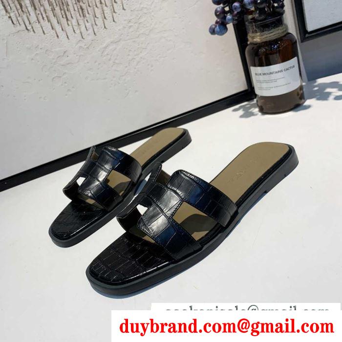 特に今期の春夏注目 おすすめファション2019人気màu sắc エルメス hermes スリッパ 4色可選
