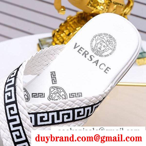 サンダル 2019春夏トレンドmàu sắc  ヴェルサーチVERSACE 今年らしい着こなし 2色可選 春夏トップス最新情報をチェック