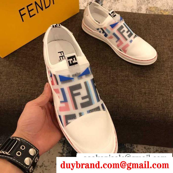 キレイ色チェック春夏 先取り！2019年春夏トレンド フェンディ fendi ランニングシューズ 2色可選