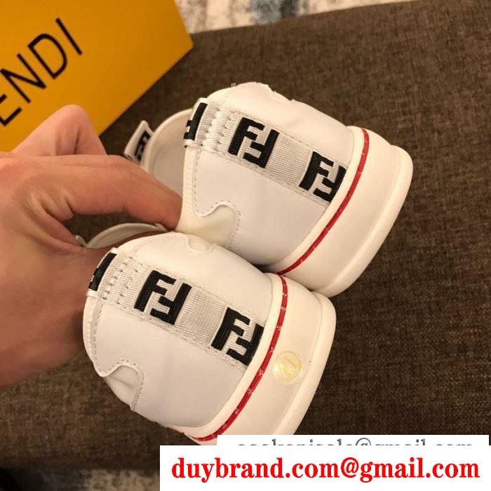 キレイ色チェック春夏 先取り！2019年春夏トレンド フェンディ fendi ランニングシューズ 2色可選