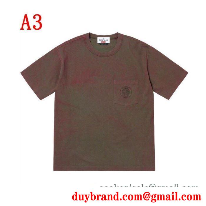 最速2019春夏トレンド シャツ/半袖 3色可選 supreme 19ss stone island pocket tee shirt 先取り春夏限定新作