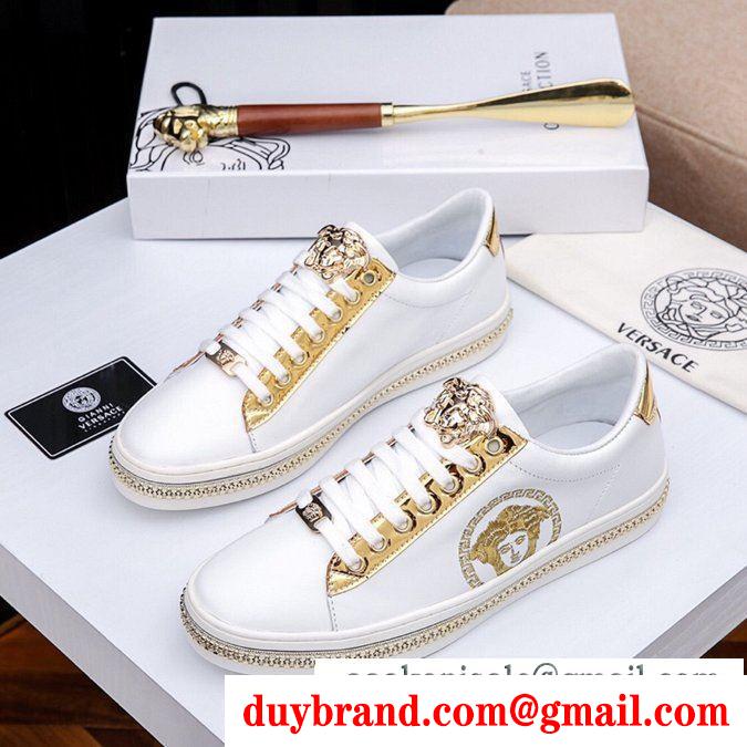 ヴェルサーチ versace カジュアルシューズ 2色可選 新品は継続して大人気 今年も量産！2019年