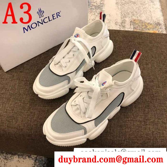 2019年春夏の人気モデル お気に入りの最新コレクション モンクレール moncler ランニングシューズ 3色可選