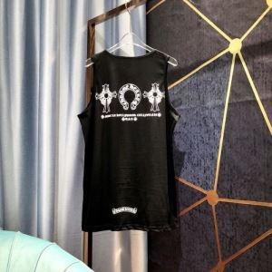 Unisex 2 -colleored Lựa chọn 2019 Mùa xuân / Mùa hè Thương hiệu phổ biến Chrome Hearts Chrome Hearts Short Tay áo t -shirt _ Chrome Hearts Chrome Hearts_ Thương hiệu giá rẻ 