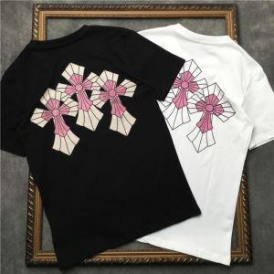 Phong cách thời trang hàng đầu phổ biến 2019 Mùa xuân / Mùa hè mới Chrome Hearts Chrome Hearts Short Tay áo ngắn T -Shirt 2 Lựa chọn màu sắc Giới tính _ Chrome Hearts Chrome Heart
