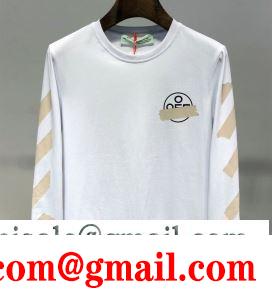 流行スタイル2019春夏新作 これからの季節、大活躍 off-white オフホワイト 長袖tシャツ 2色可選
