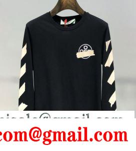 流行スタイル2019春夏新作 これからの季節、大活躍 off-white オフホワイト 長袖tシャツ 2色可選