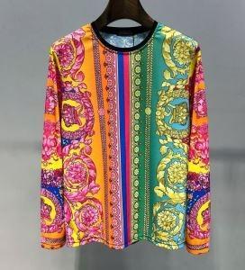 2019 Các mặt hàng được lấp đầy Versace Versace Long Sleeve T -shirt_ Versace Versace_ Thương hiệu giá rẻ 