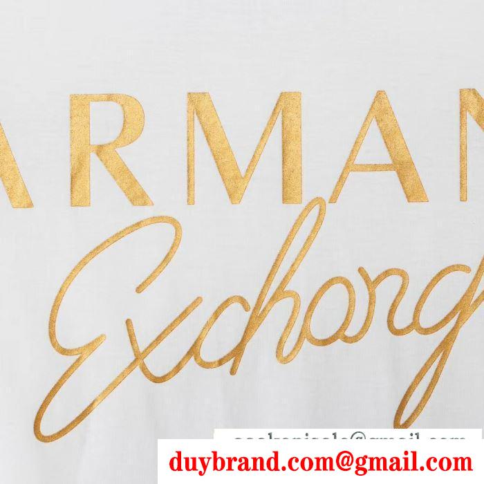 多色可選 トレンドを取り入れておしゃれの アルマーニ 2019ss先どりトレンド ARMANI ファッションに新しい色 半袖Tシャツ 新作モデル