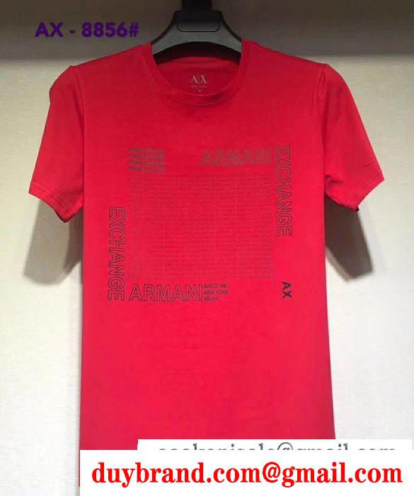 半袖Tシャツ 2019春夏の必須アイテム アルマーニ ブランドスタイルが継続的に人気 ARMANI リラックスした雰囲気に 多色可選