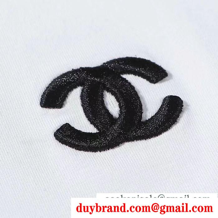 2色可選 最新トレンド2019年春夏コレクション  chanel 大人買い必須なこの春夏 半袖tシャツ 夏に絶対使える限定的
