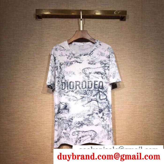 2色可選 流行色2019年春夏 ディオール DIOR 毎シーズン人気が高い 半袖Tシャツ 目立ち新鮮人気新品 品の良い優秀さコレクション