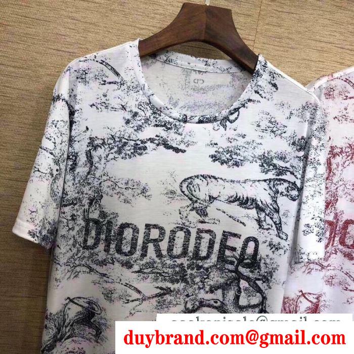 2色可選 流行色2019年春夏 ディオール DIOR 毎シーズン人気が高い 半袖Tシャツ 目立ち新鮮人気新品 品の良い優秀さコレクション
