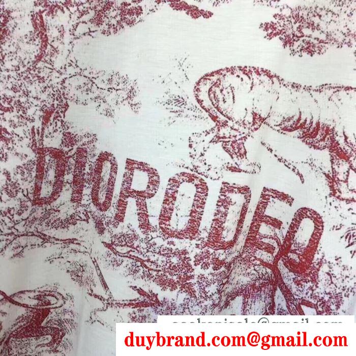 2色可選 流行色2019年春夏 ディオール DIOR 毎シーズン人気が高い 半袖Tシャツ 目立ち新鮮人気新品 品の良い優秀さコレクション