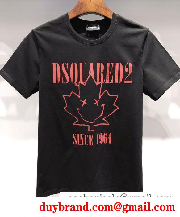 ディースクエアード DSQUARED2 人気ブランド春夏の新作が続々登場 半袖Tシャツ 2019春夏注目のブランドおすすめ2色可選 トレンドを追求した新作