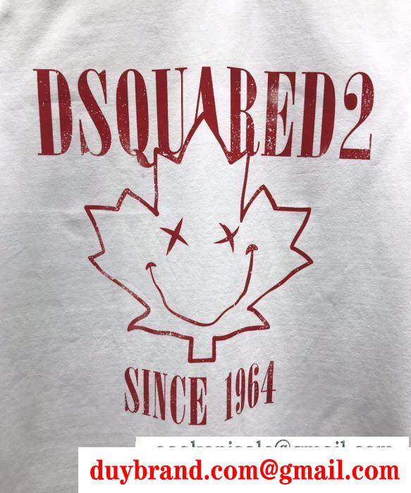 ディースクエアード DSQUARED2 人気ブランド春夏の新作が続々登場 半袖Tシャツ 2019春夏注目のブランドおすすめ2色可選 トレンドを追求した新作
